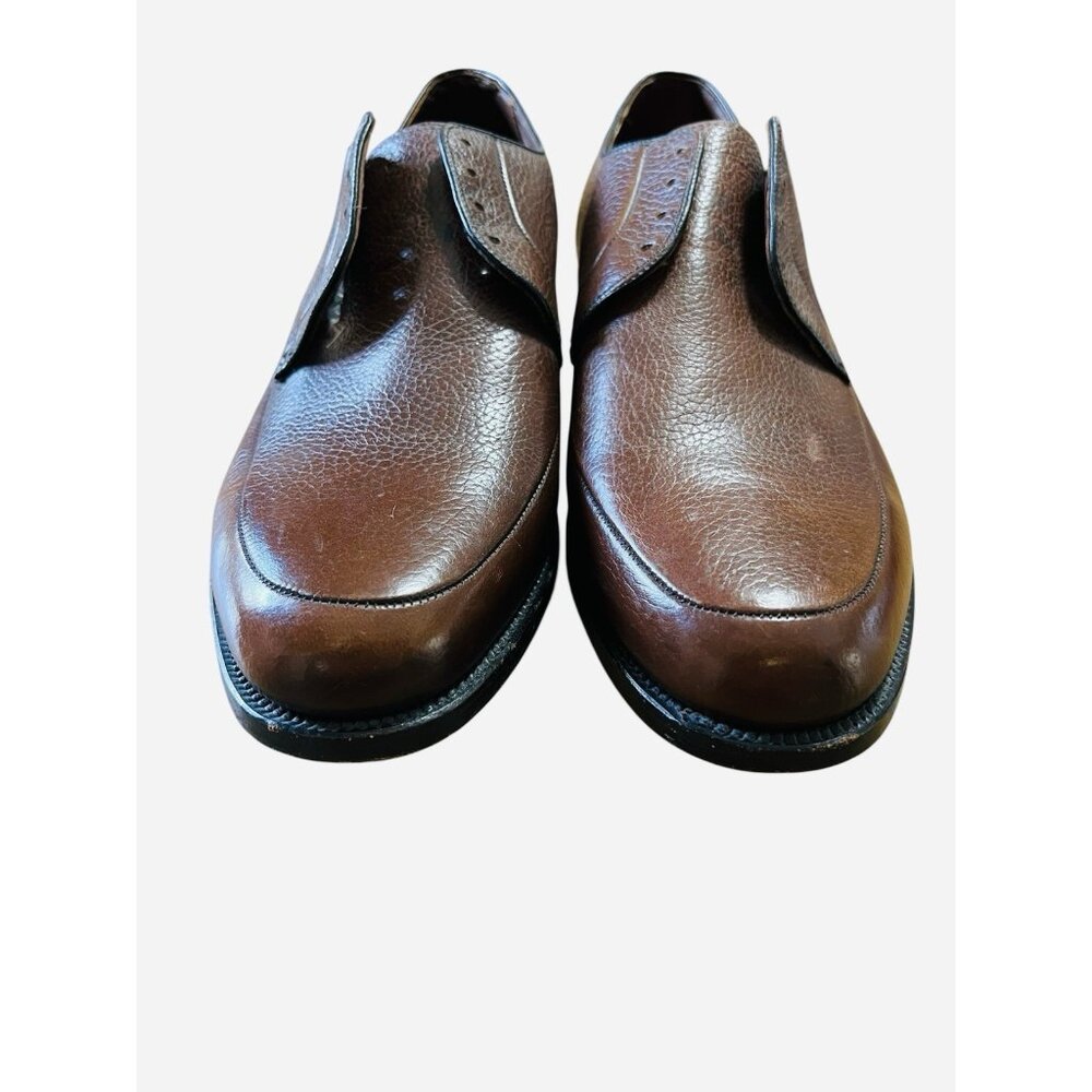 Vintage‎ Stacy Adams Porto Ped Oxfords 12 EEE Pebbled Leather Crafted in Ireland - Picture 3 of 7